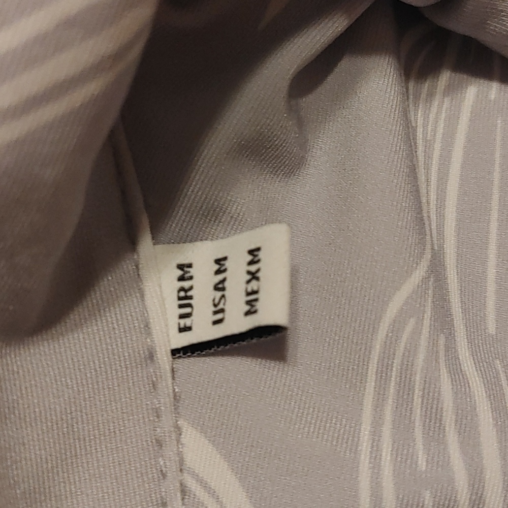 Porter & Ash Kinetic Stretch Men's Light Gray Floral Short-Sleeve Button Shirt - Picture 5 of 7